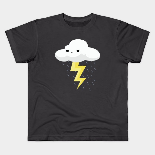 Angry weather Kids T-Shirt by DoctorBillionaire